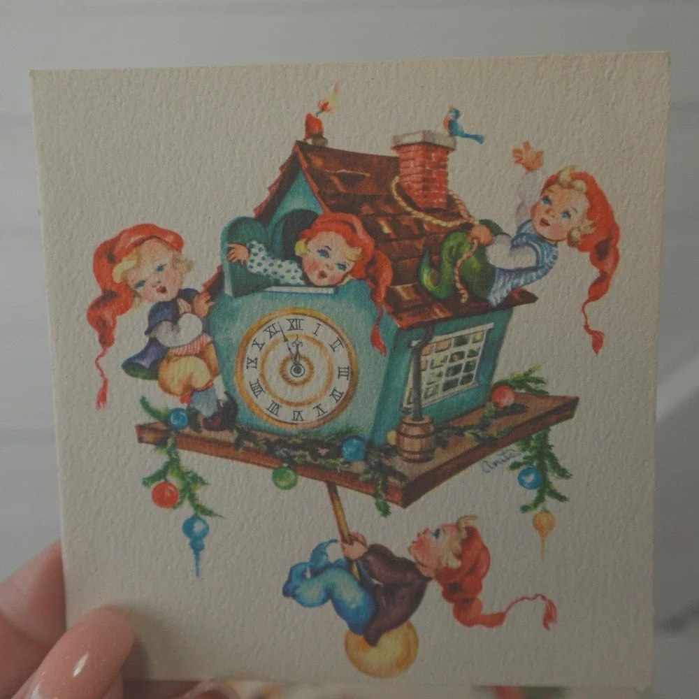 Vintage Christmas Greeting Cards Set of 21 Red Farm Studios Mini 3 inch Card